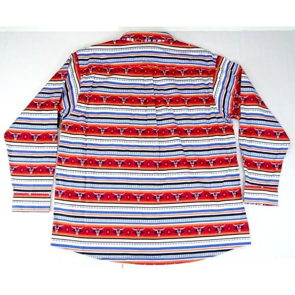 New Ariat Men's XXL Pratt Southwestern Sandshell Pearl Snap Western Shirt Aztec - Picture 5 of 8